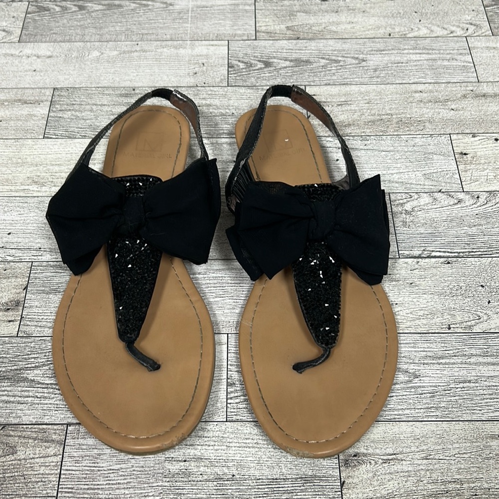 Material girl bow sandals